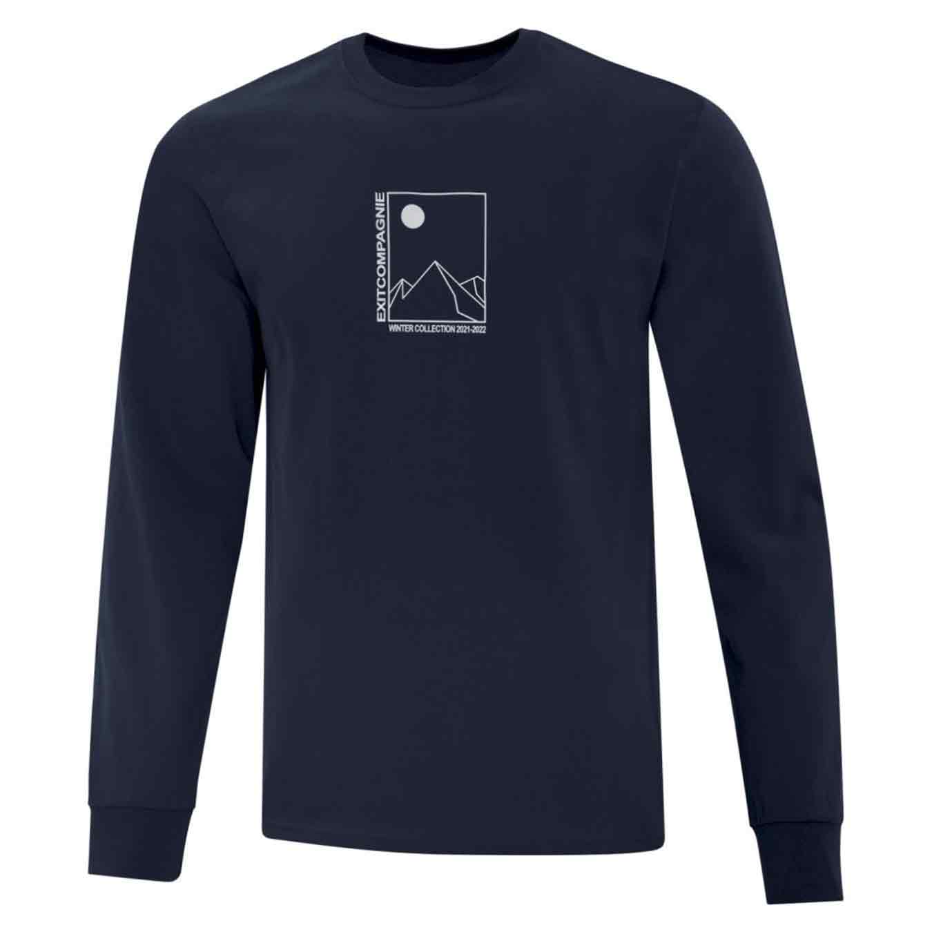 T-shirt à manches longues bleu marin