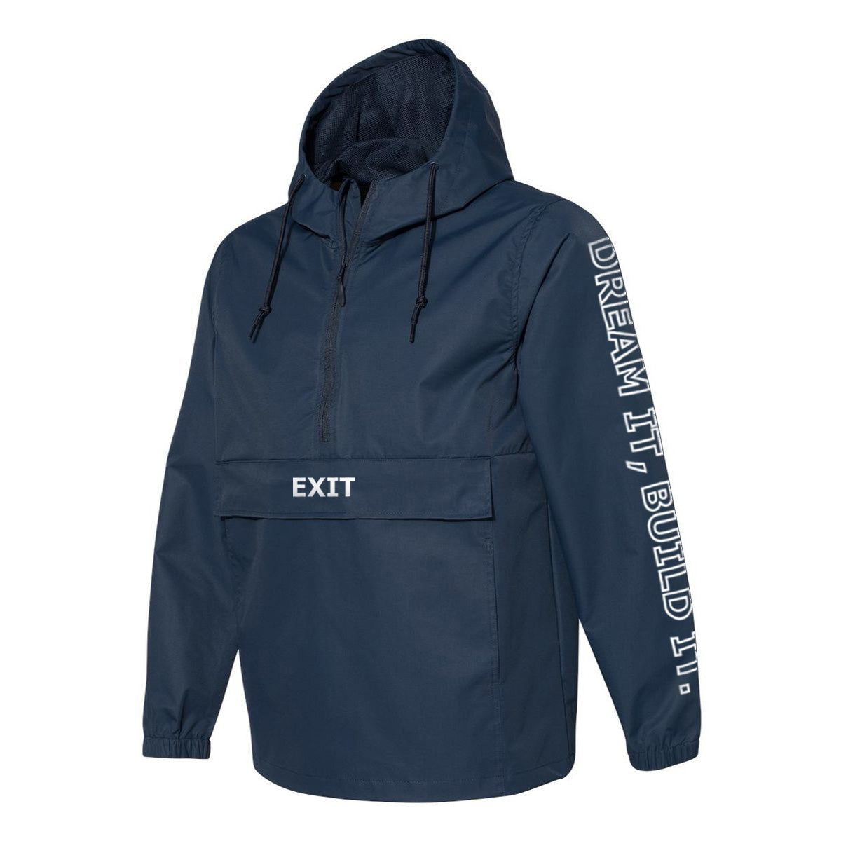 Coupe-vent imperméable EXIT Bleu Marin "Dream It, Build It."